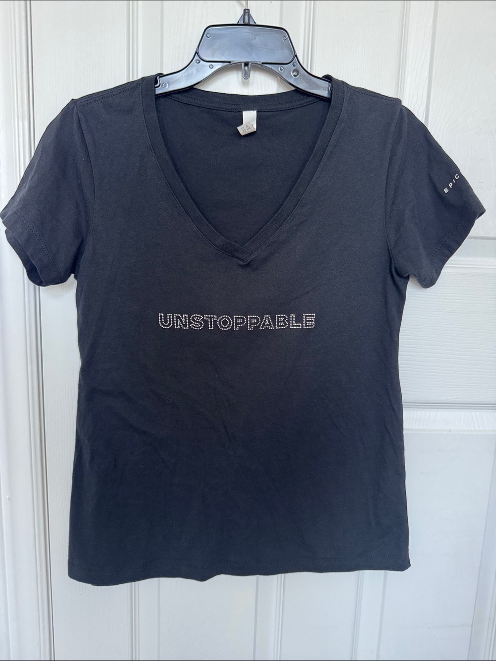 Unstoppable V-Neck Women's Tee - Black